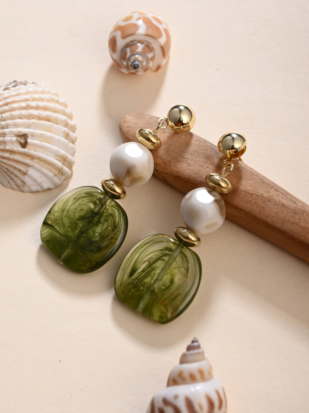 Emerald Tide Drop Earring - Reenisaa