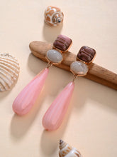 Blush Pink Gemstone Cascade Drop Earrings