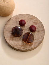 Amber Eclipse Drop Earrings