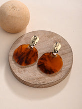 Burnt Amber Swirl Earrings