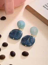 Aqua Blue Glaze Drop Earring