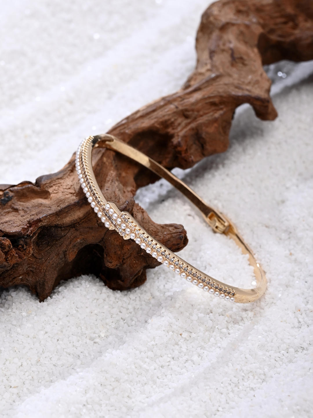 PearlGlow Dual-Row Bangle - Reenisaa