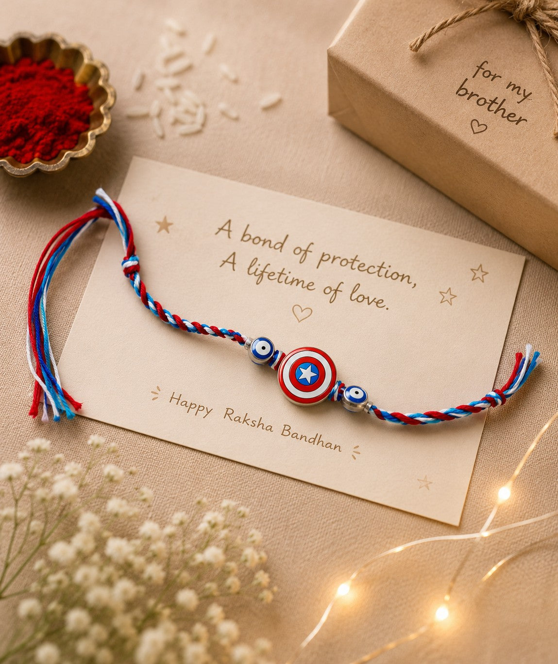 Superhero & Soccer Rakhi Set for Kids | Fun Rakshabandhan Duo