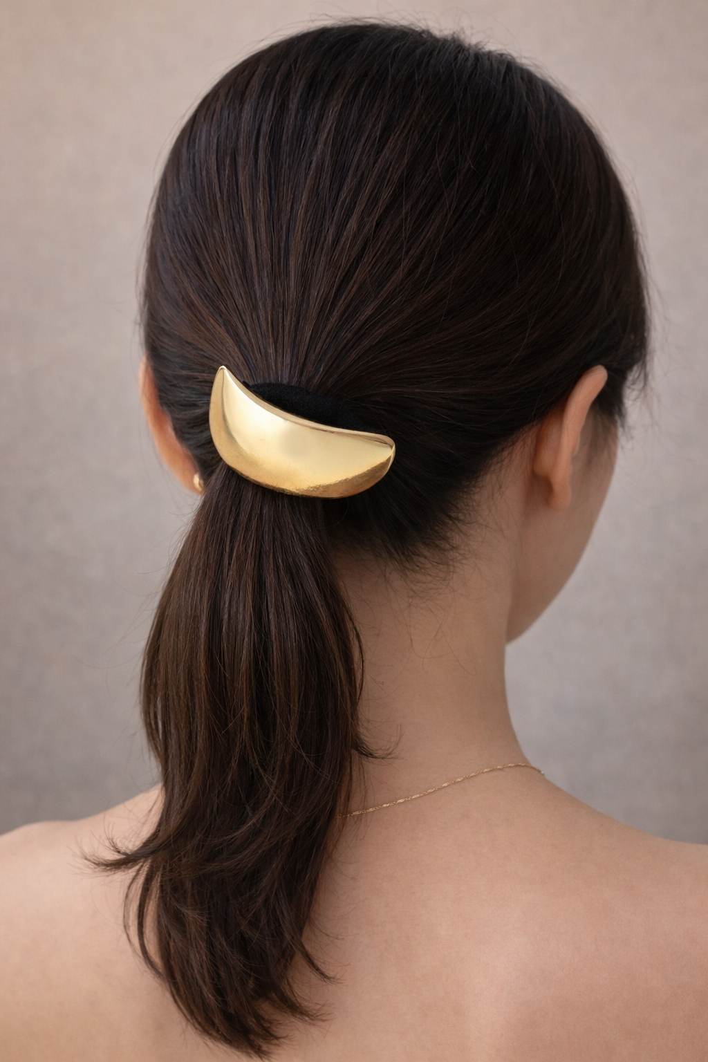 Golden Crescent Luxe Hair Tie