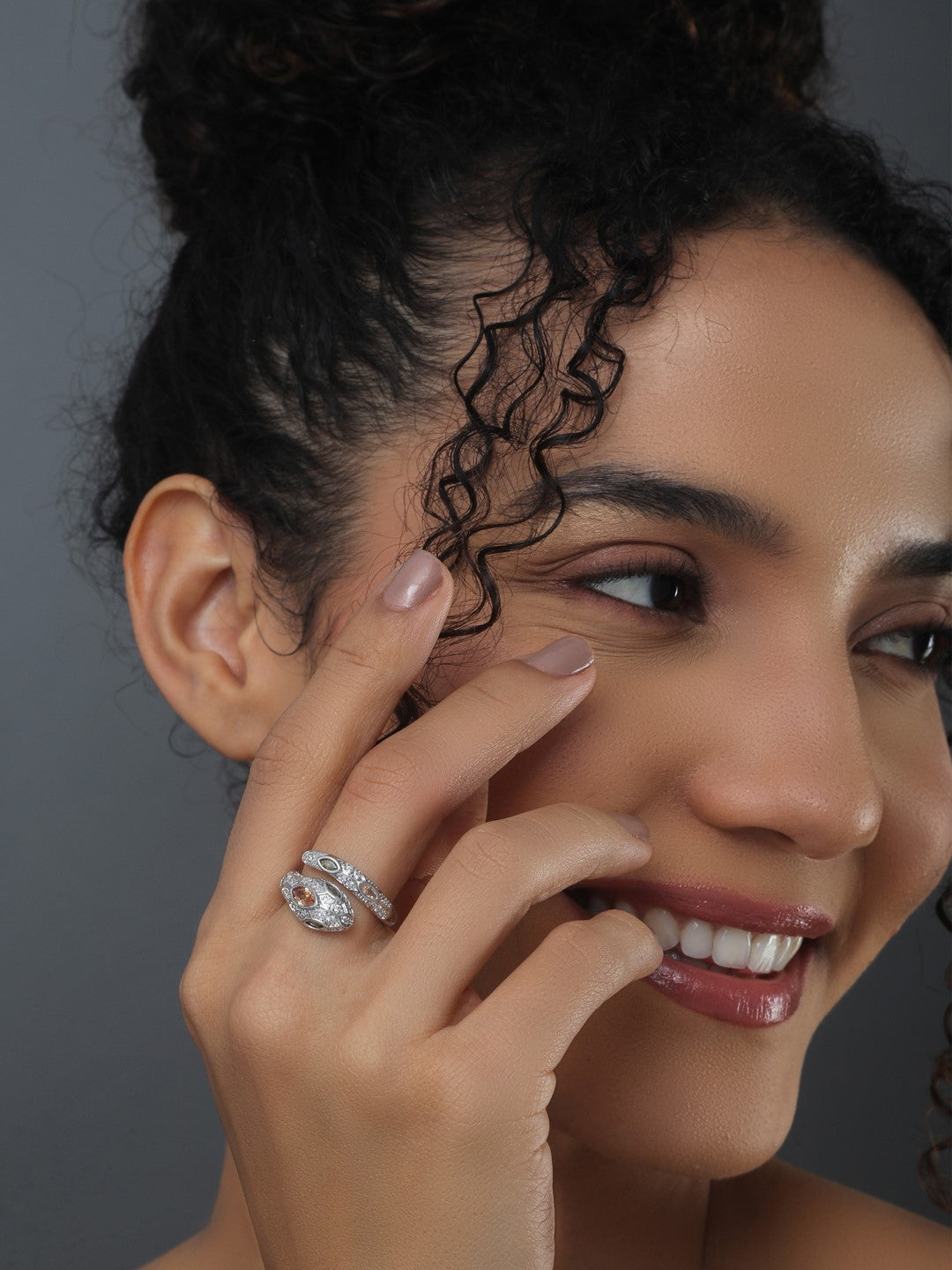 Serpent Shaped Adjustable Ring - Reenisaa