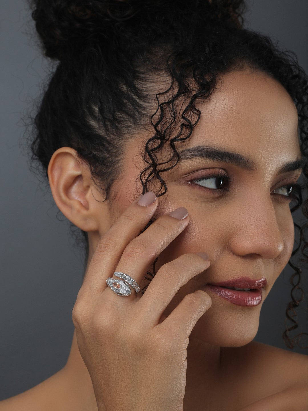 Serpent Shaped Adjustable Ring - Reenisaa