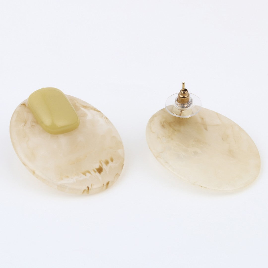 OLIVE MIST STUD EARRING