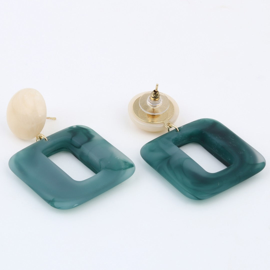 Marine Frame Drop Earrings