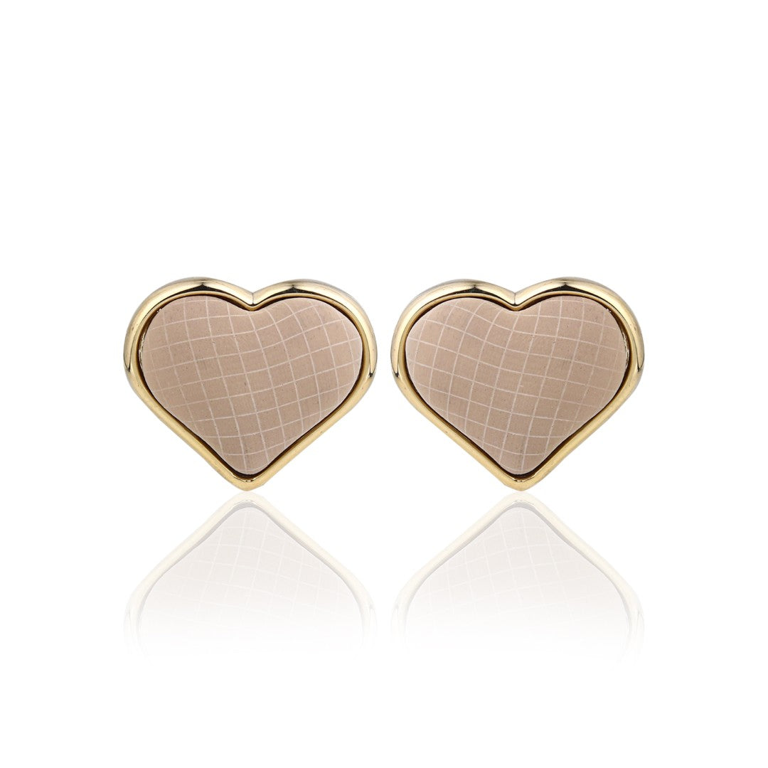 Amour Textured Heart Studs
