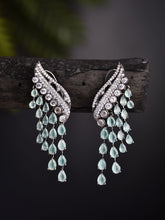 Sage Green Peacock Dangler Earrings