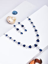 Elegant Sapphire Blue Necklace Set