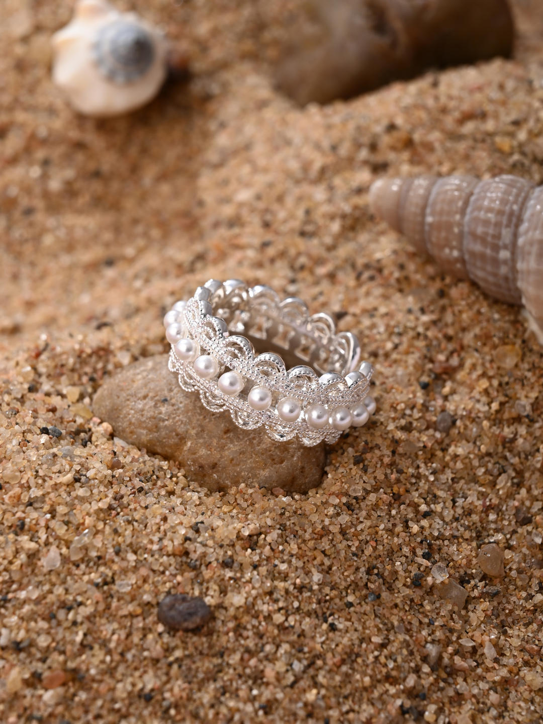 Pearl Lace Ring - Reenisaa