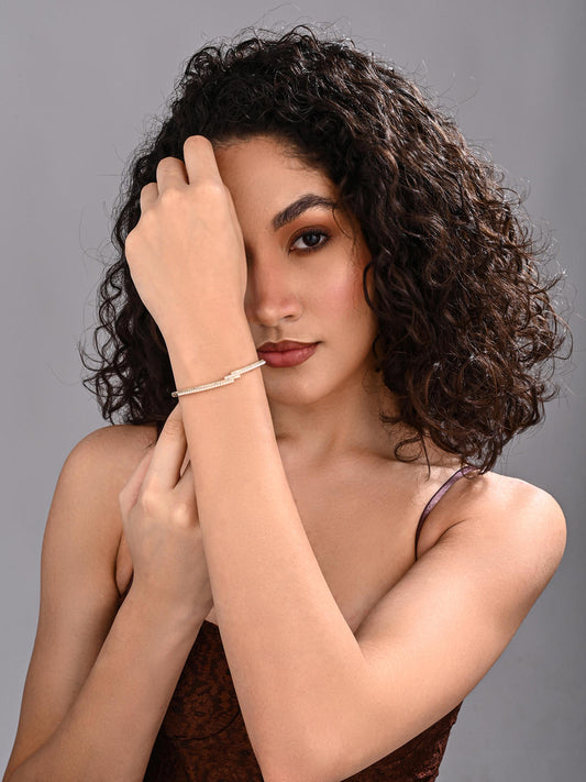 PearlGlow Dual-Row Bangle - Reenisaa