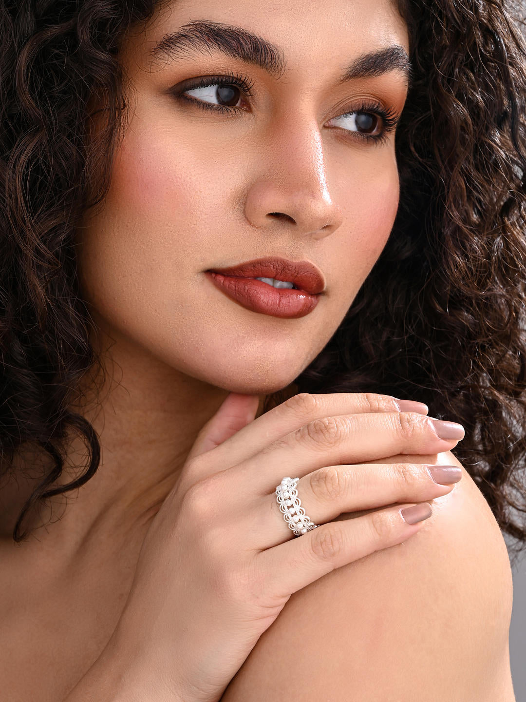 Pearl Lace Ring - Reenisaa