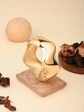 Bold Wavy Gold Cuff Bracelet