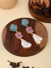 Gemstone & Pearl Drop Earrings