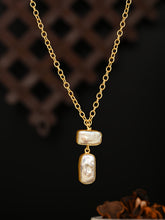 Twin Baroque Pearl Drop Necklace