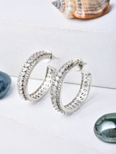 Glimmer Silver Diamond Hoops