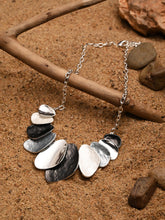 Black & Silver Pebble Necklace