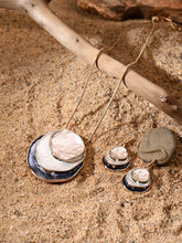 Blue Luna Eclipse Layered Pendant Necklace