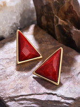 Retro Style Red Triangle Earring