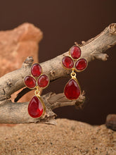 Crimson Drop Earrings