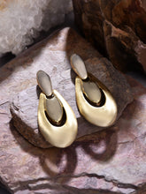 Gold Pear Shaped Drop Earring