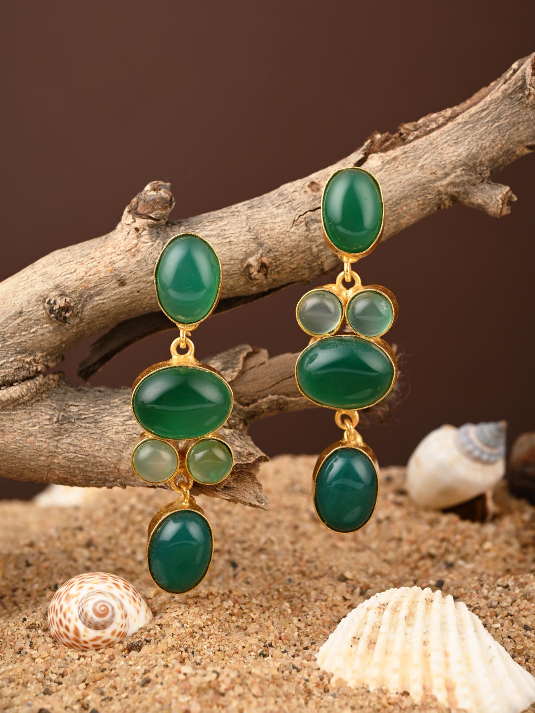 Emerald Tide Danglers - Reenisaa