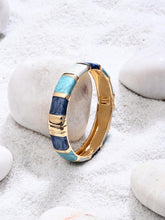 Enamel Voyage Colorblock Bangle – Aqua Teal