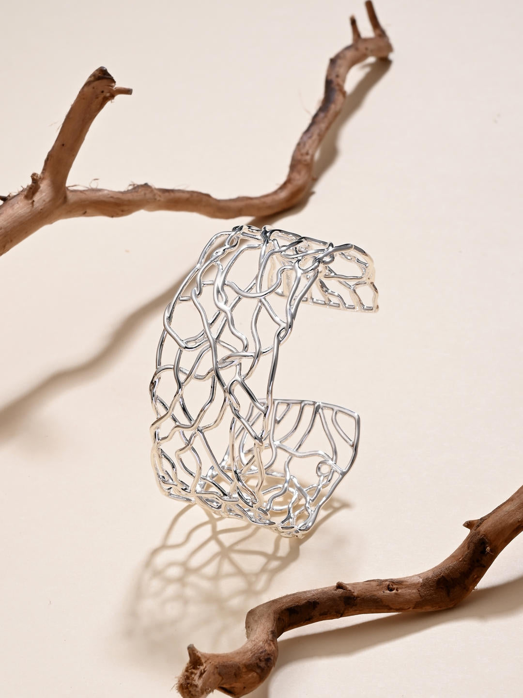 Silver Lace Mesh Bangle - Reenisaa