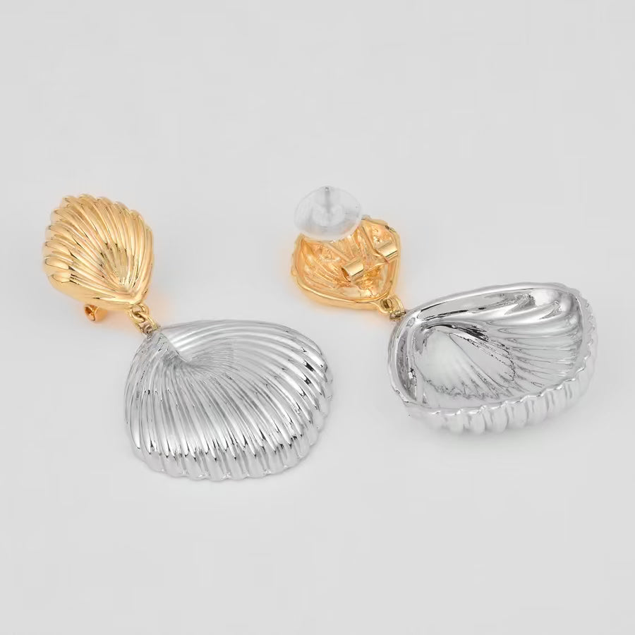 Two Tone Shell Drop Earring