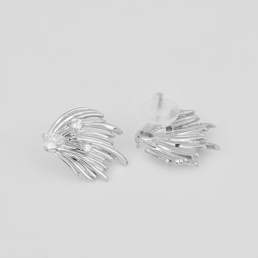 Modern Wind Earring in Silver
