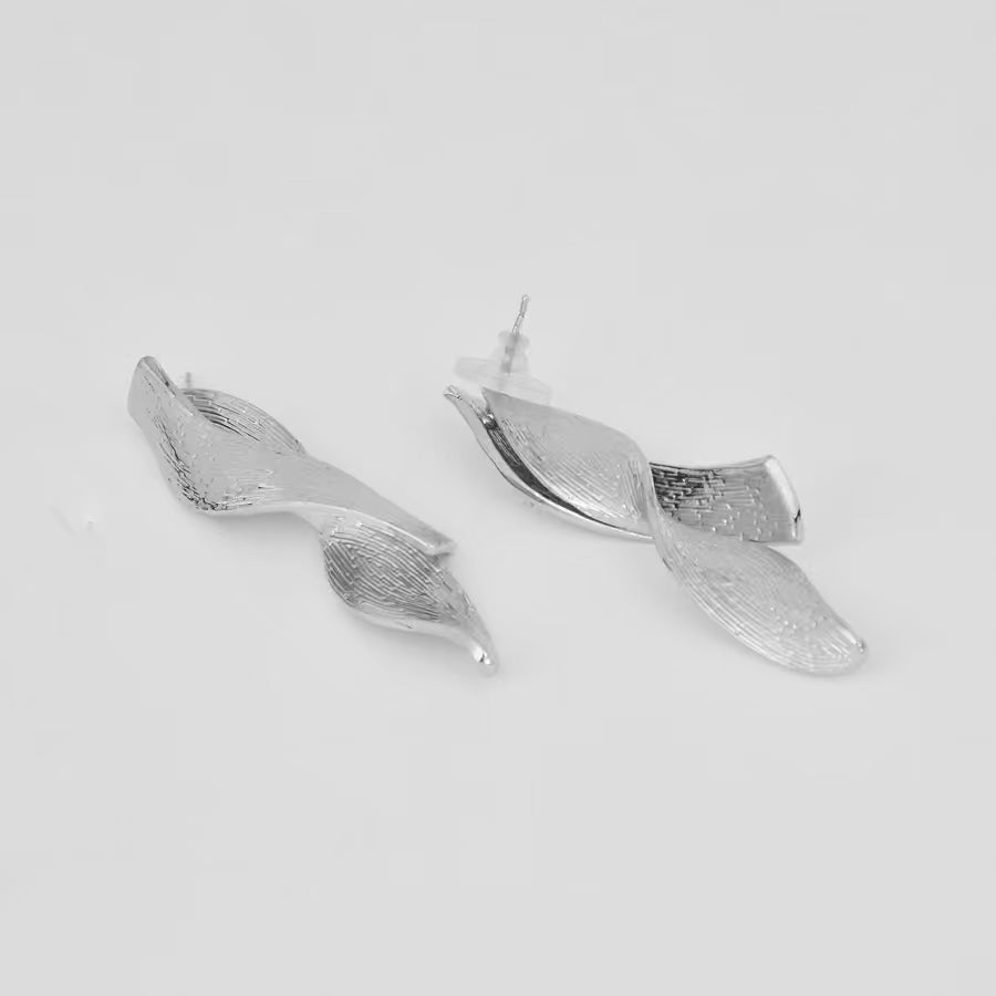 Silver Asymmetrical Earring