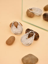 Mesh Crystal Net Hoop Earring