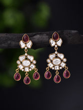 Ruby Kundan Drop Earring