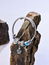 Blue Charm Adjustable Bangle