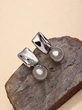 Silver Stud Drop Earring