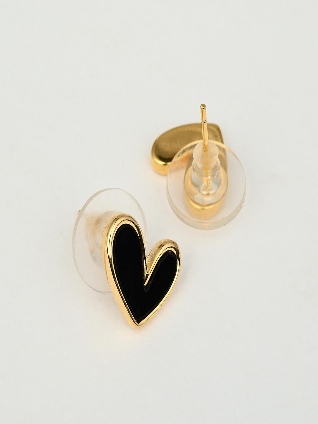 Midnight Heart Studs