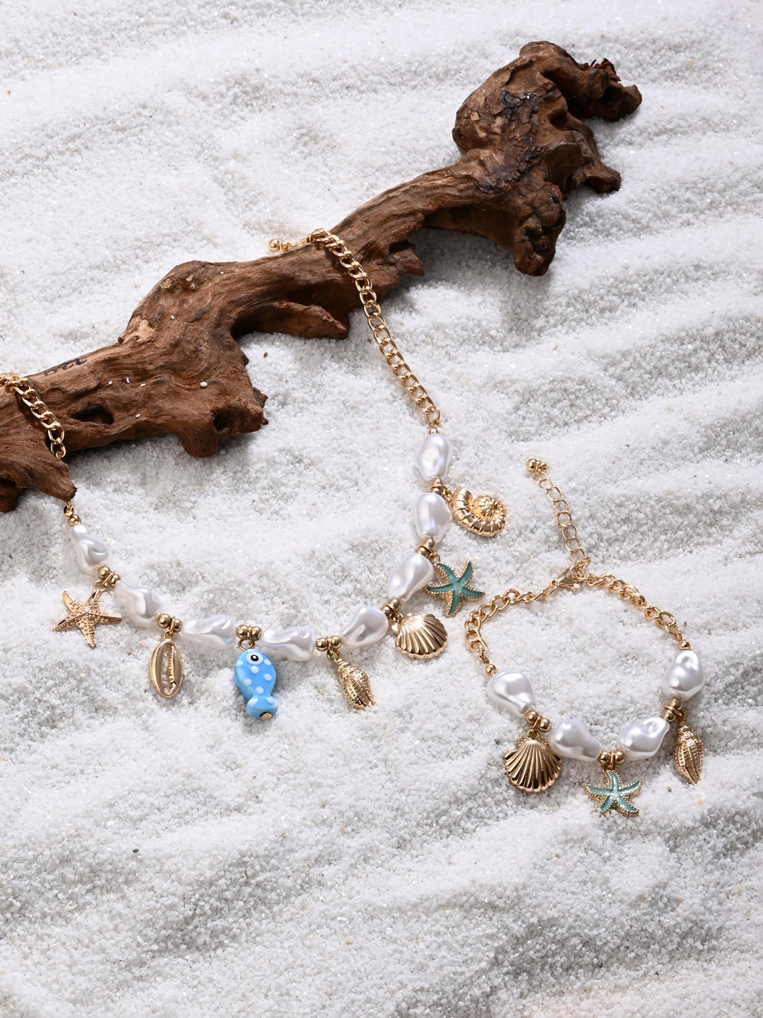 Coastal Charm Necklace & Bracelet Set - Reenisaa