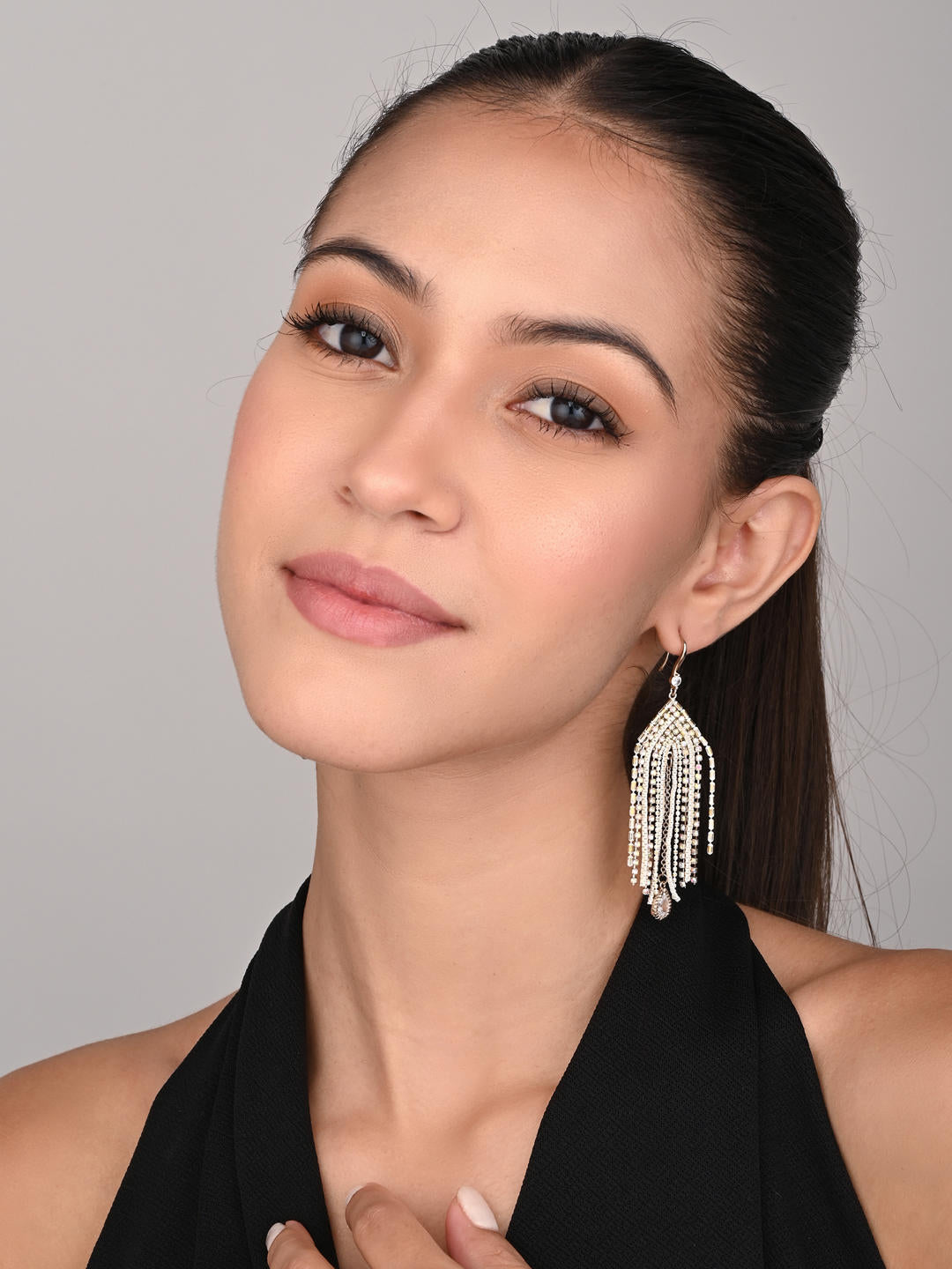 Radiant Cascade Crystal Drop Earrings - Reenisaa