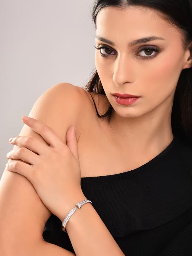 Baguette Luxe Open Cuff Bracelet - Reenisaa
