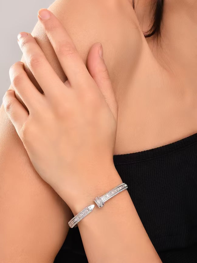 Baguette Luxe Open Cuff Bracelet - Reenisaa