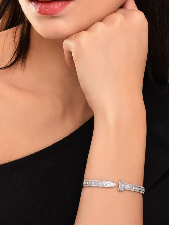 Baguette Luxe Open Cuff Bracelet - Reenisaa