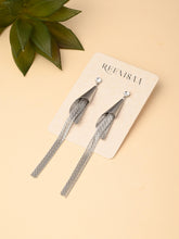 Celeste Silver Tassel Chain Earrings