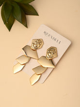 Athena Gold Geometric Drop Earrings