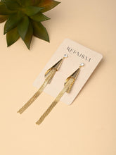 Celeste Golden Tassel Chain Earrings