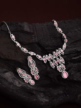 Rose Petal Diamond Necklace Set