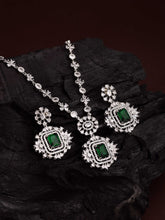 Emerald Green Charm Necklace Set