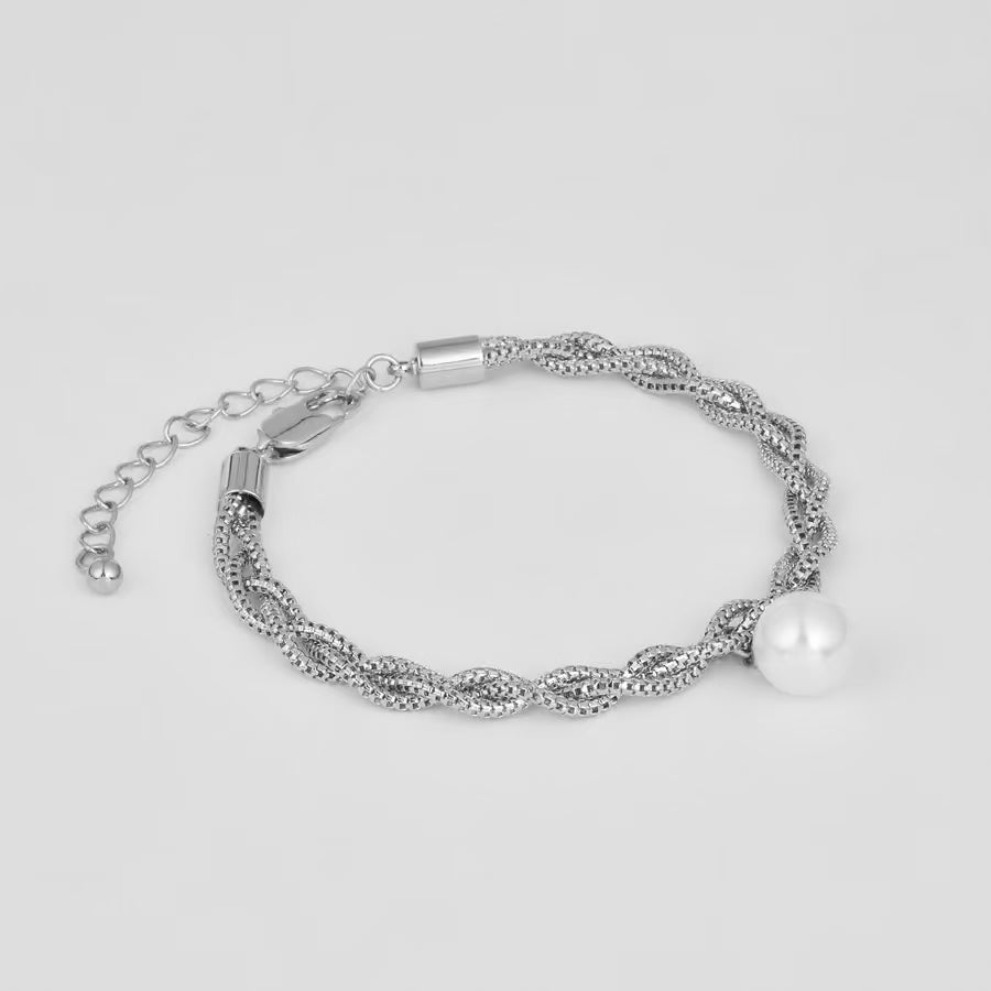Classic Silver Pearl Bracelet