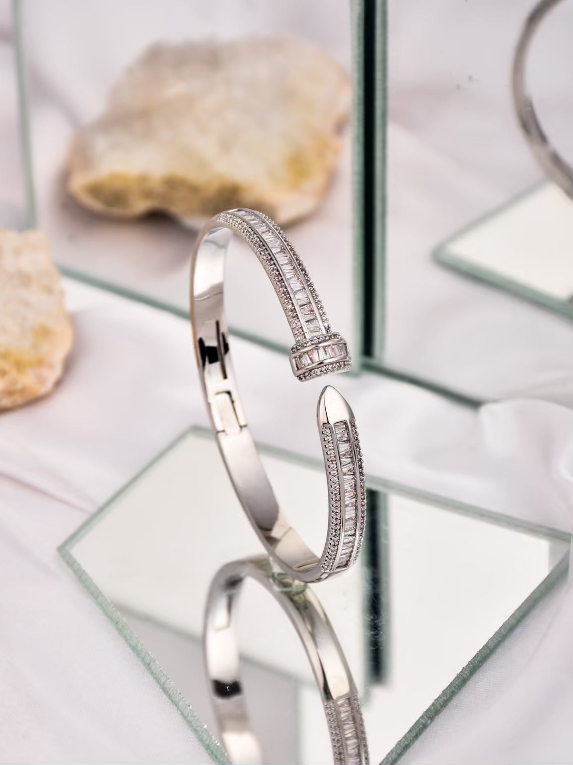 Baguette Luxe Open Cuff Bracelet - Reenisaa